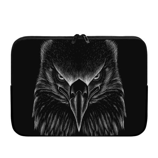 Black And White Eagle Print Laptop Sleeve