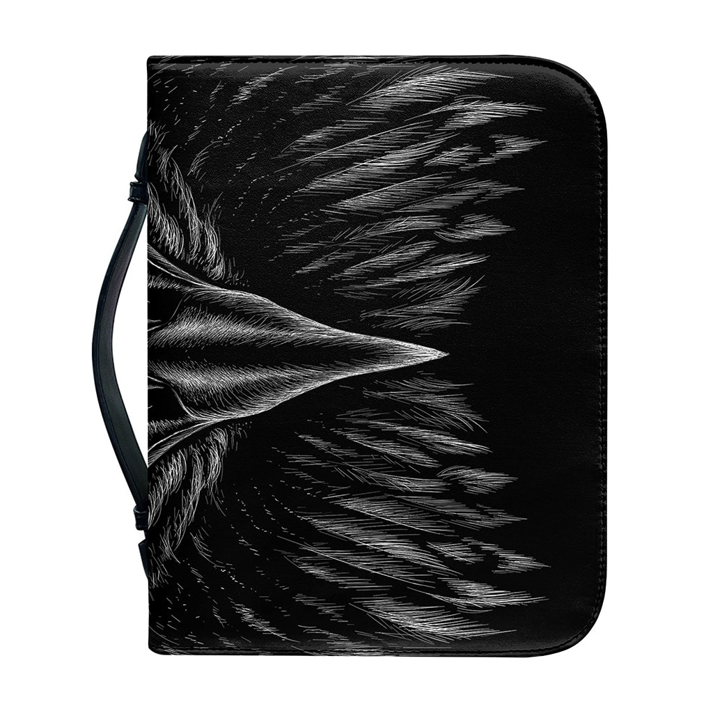 Black And White Eagle Print Leather Bible Cover