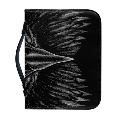 Black And White Eagle Print Leather Bible Cover