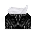 Black And White Eagle Print Leather Tissue Box Cover