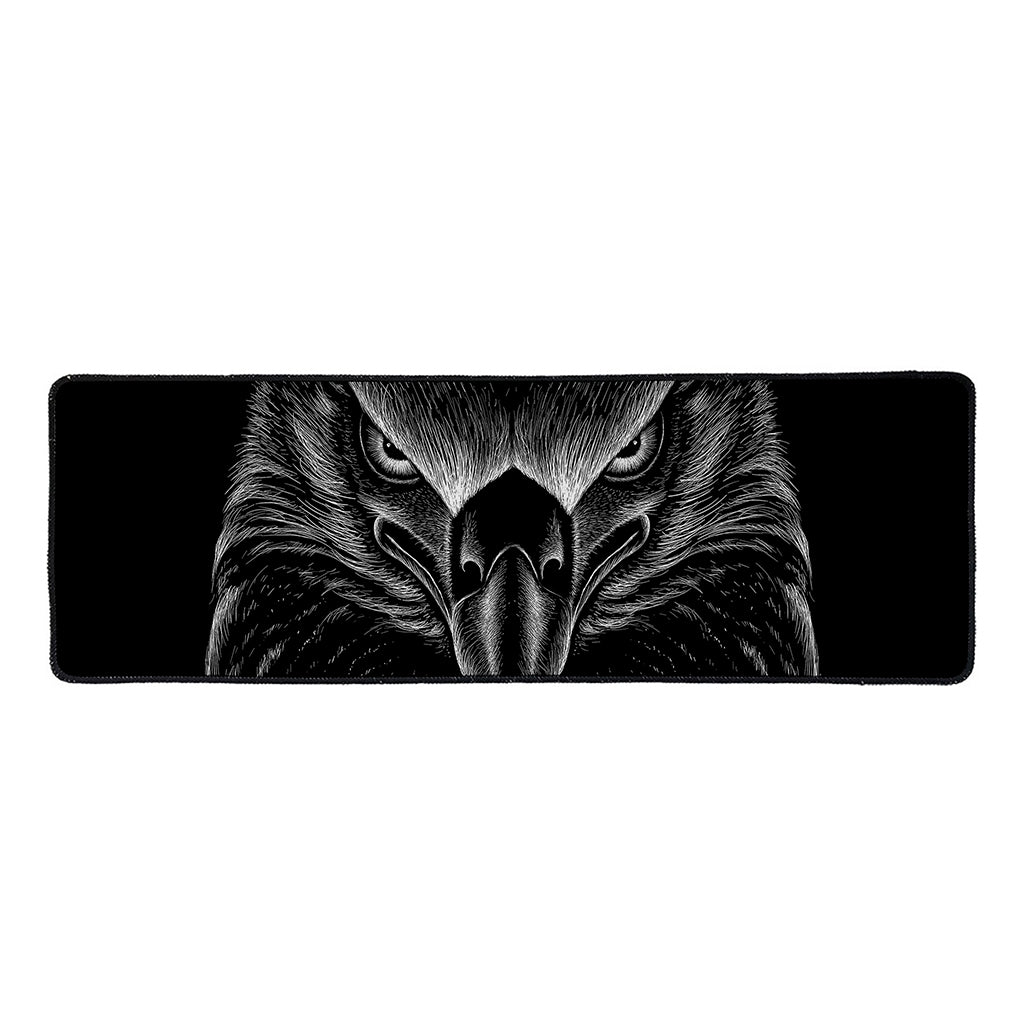Black And White Eagle Print Long Kitchen Mat