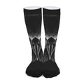 Black And White Eagle Print Long Socks