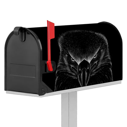 Black And White Eagle Print Mailbox Cover