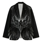 Black And White Eagle Print Men's Blazer