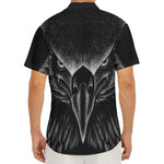 Black And White Eagle Print Men's Deep V-Neck Shirt