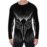 Black And White Eagle Print Men's Long Sleeve T-Shirt