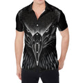 Black And White Eagle Print Men's Shirt