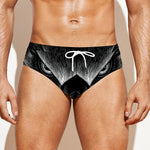 Black And White Eagle Print Men's Swim Briefs