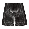 Black And White Eagle Print Men's Swim Trunks