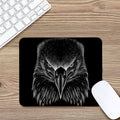Black And White Eagle Print Mouse Pad