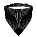 Black And White Eagle Print Over The Collar Dog Bandana
