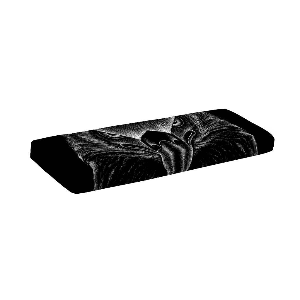Black And White Eagle Print Piano Keyboard Cover