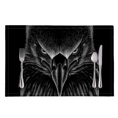 Black And White Eagle Print Placemat