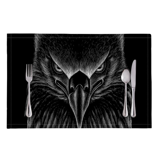 Black And White Eagle Print Placemat