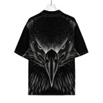 Black And White Eagle Print Rayon Hawaiian Shirt