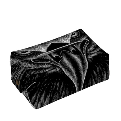 Black And White Eagle Print Rectangle Tissue Box Cover