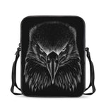 Black And White Eagle Print Rectangular Crossbody Bag