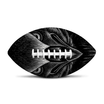 Black And White Eagle Print Rugby Ball