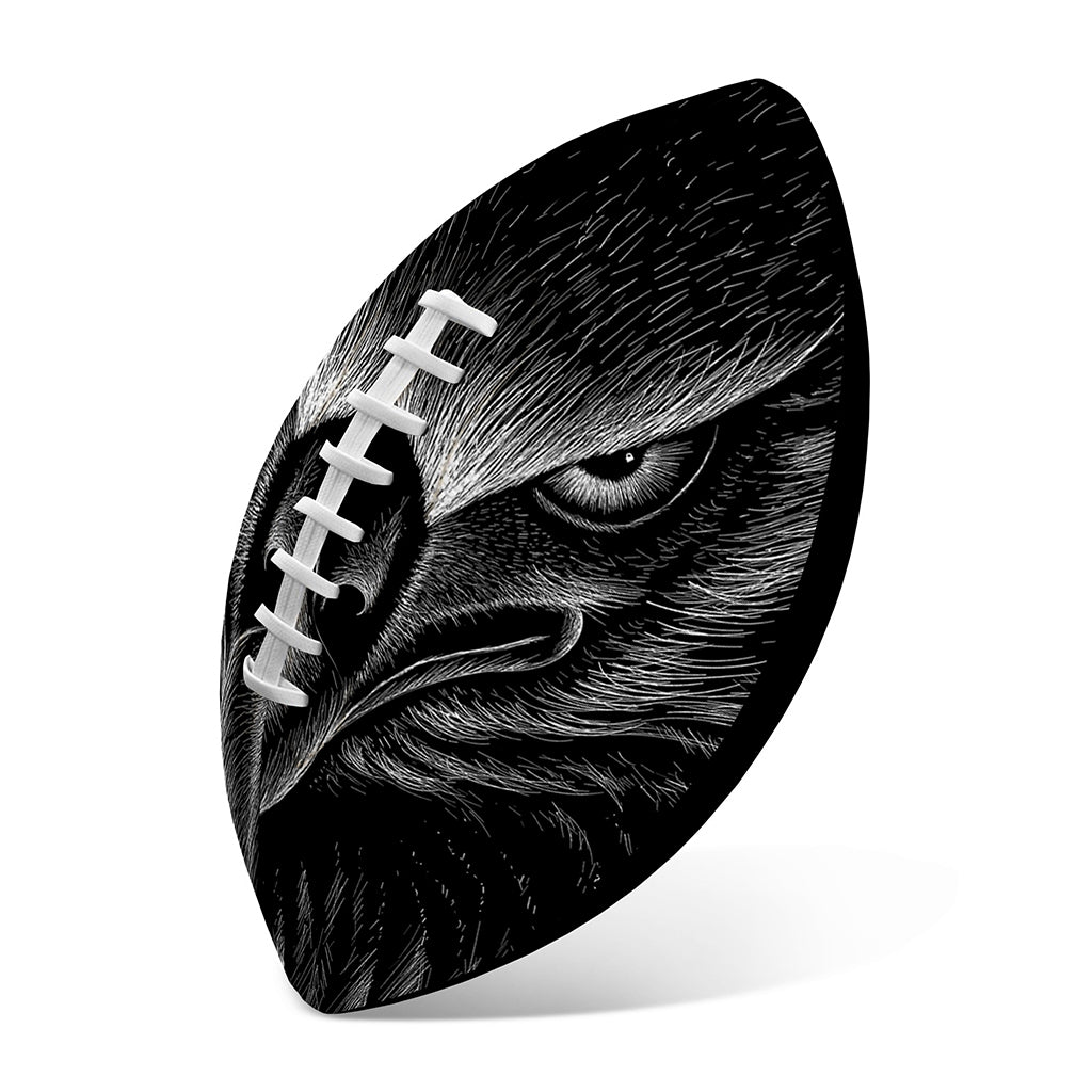 Black And White Eagle Print Rugby Ball