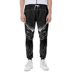 Black And White Eagle Print Scuba Joggers
