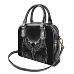 Black And White Eagle Print Shoulder Handbag