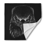 Black And White Eagle Print Silk Bandana