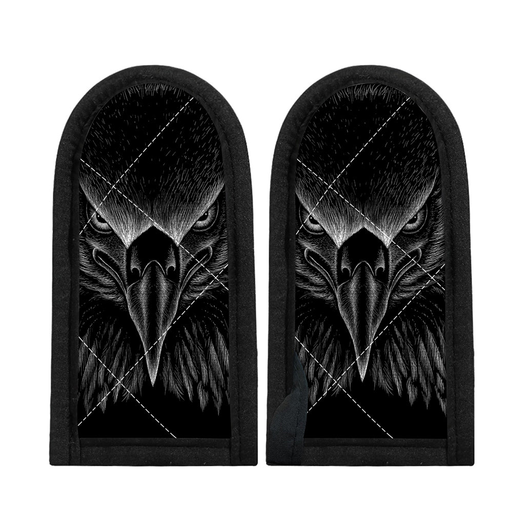 Black And White Eagle Print Skillet Handle Cover