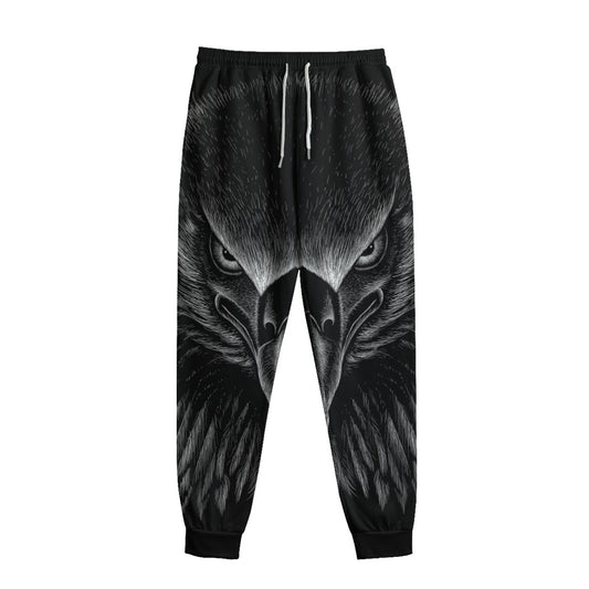 Black And White Eagle Print Sweatpants