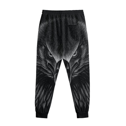 Black And White Eagle Print Sweatpants