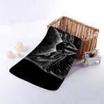 Black And White Eagle Print Towel