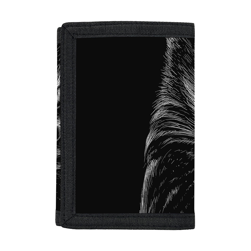 Black And White Eagle Print Trifold Wallet