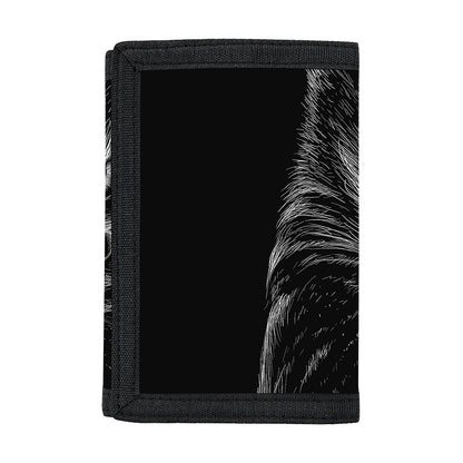 Black And White Eagle Print Trifold Wallet