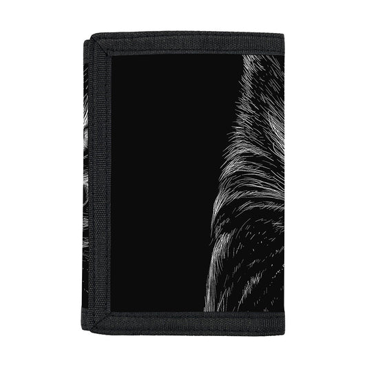 Black And White Eagle Print Trifold Wallet