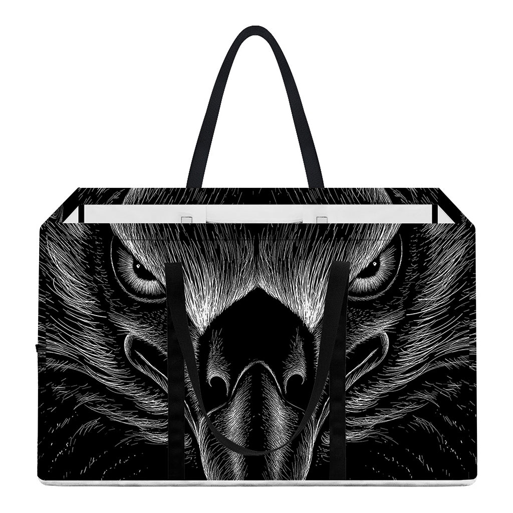 Black And White Eagle Print Utility Tote Bag