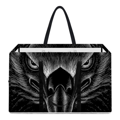 Black And White Eagle Print Utility Tote Bag