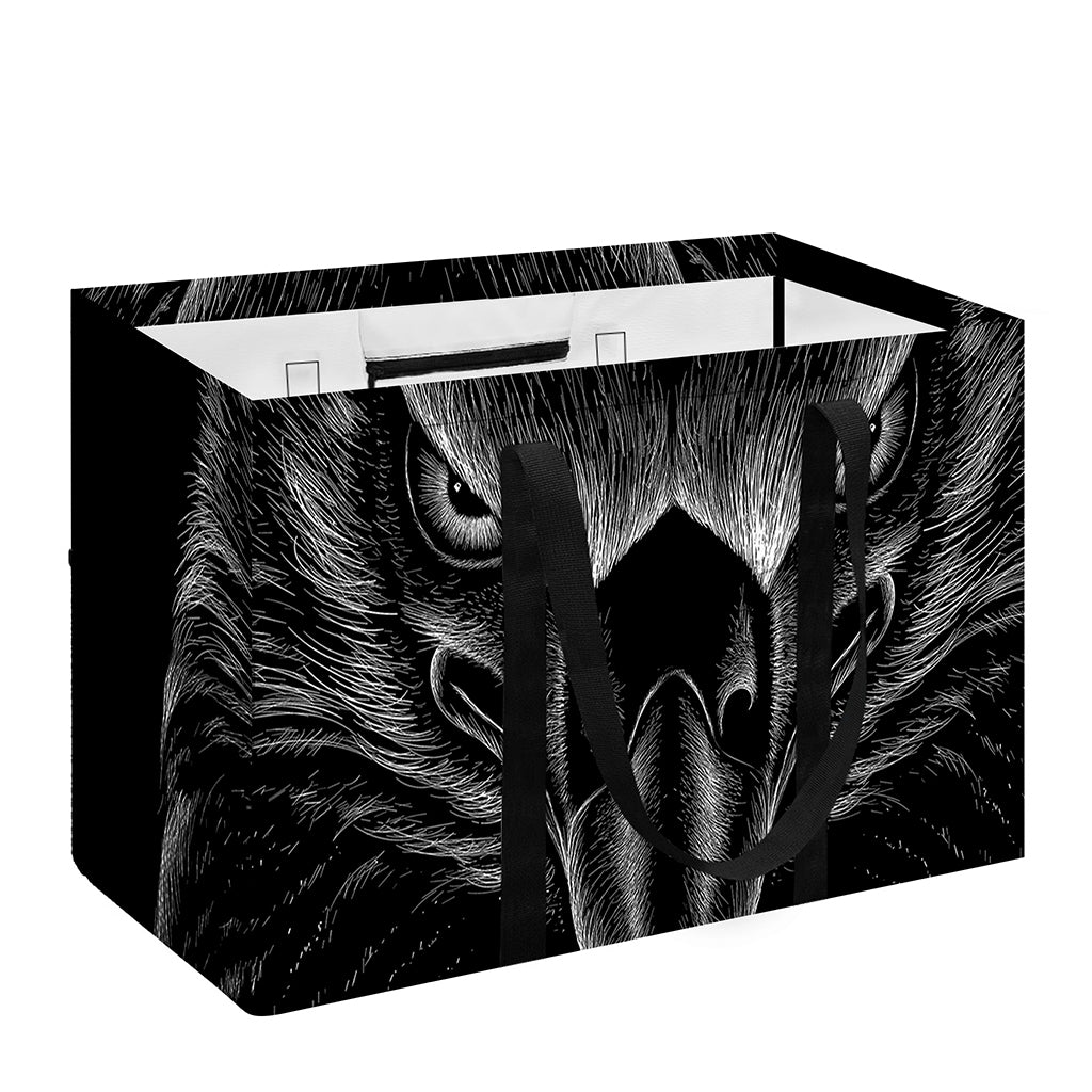 Black And White Eagle Print Utility Tote Bag