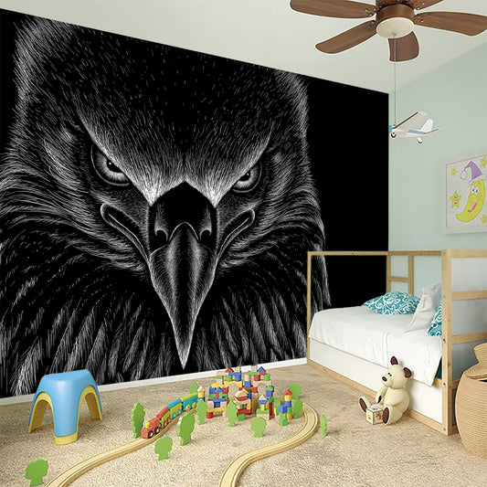 Black And White Eagle Print Wall Sticker