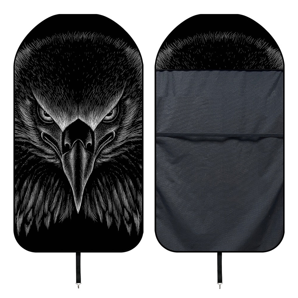 Black And White Eagle Print Waterproof Car Seat Cover