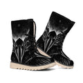 Black And White Eagle Print Winter Boots