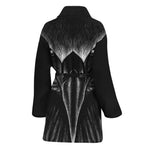 Black And White Eagle Print Women's Bathrobe