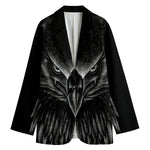 Black And White Eagle Print Women's Blazer
