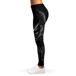 Black And White Eagle Print Women's Leggings