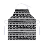 Black And White Egypt Pattern Print Adjustable Apron
