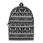 Black And White Egypt Pattern Print Backpack