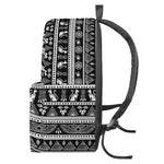 Black And White Egypt Pattern Print Backpack