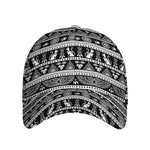Black And White Egypt Pattern Print Baseball Cap