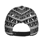 Black And White Egypt Pattern Print Baseball Cap
