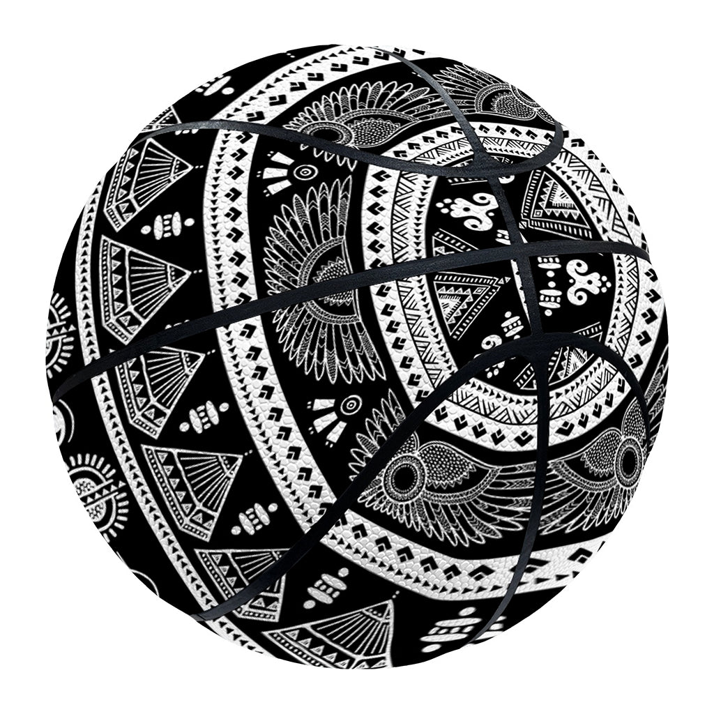 Black And White Egypt Pattern Print Basketball