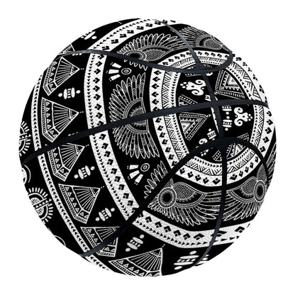 Black And White Egypt Pattern Print Basketball