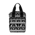 Black And White Egypt Pattern Print Bible Tote Bag